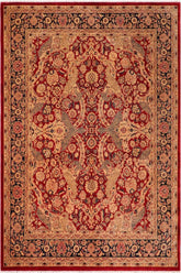 Traditional Agra Vickie Red Blue Hand Knotted Area rugs 8 x 10