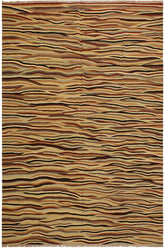 Flat Weave Kilim Antique Navaho Vintage handmade Modern Kilim Beige Red Hand-Woven Rectangle 100% Wool Area Rug 6x8