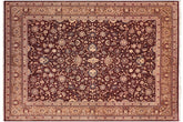 handmade Transitional Maroon Brown Hand Knotted RECTANGLE 100% WOOL area rug 8 x 10