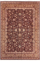 Traditional Terry Maroon Brown Hand Knotted Area rugs 8 x 10