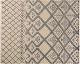 handmade Geometric Moroccan Hi Ivory Blue Hand Knotted RECTANGLE 100% WOOL area rug 8' x 11'