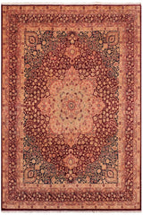 Traditional Kirman Marsha Aubergine Blue Hand Knotted Area rugs 8 x 10