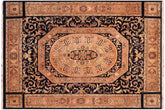 handmade Traditional Tamour Blue Tan Hand Knotted RECTANGLE 100% WOOL area rug 8x11