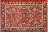 handmade Traditional Kafkaz Rose Blue Hand Knotted RECTANGLE 100% WOOL area rug 8' x 10'