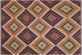 handmade Geometric Kilim Gray Red Hand-Woven RECTANGLE 100% WOOL area rug 9 x 10