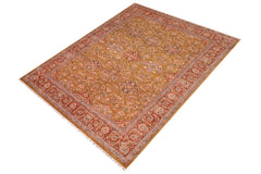 handmade Traditional Gold Rust Hand Knotted RECTANGLE 100% WOOL area rug 8' x 10'