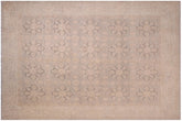 handmade Modern Kafkaz Gray Gold Hand Knotted RECTANGLE 100% WOOL area rug 10' x 14'