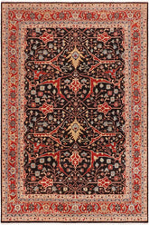 handmade Transitional Kafkaz Black Blue Hand Knotted RECTANGLE 100% WOOL area rug 10 x 14