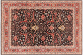 handmade Geometric Kafkaz Black Blue Hand Knotted RECTANGLE 100% WOOL area rug 10' x 14'