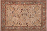 handmade Traditional Lt. Tan Lt. Green Hand Knotted RECTANGLE 100% WOOL area rug 8' x 10'
