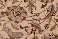 handmade Traditional Ivory Lt. Green Hand Knotted RECTANGLE 100% WOOL area rug 8' x 10'