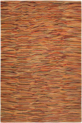 Flat Weave Kilim Antique Navaho Vintage handmade Modern Kilim Beige Brown Hand-Woven Rectangle 100% Wool Area Rug 10x14