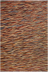 Flat Weave Kilim Antique Navaho Vintage handmade Modern Kilim Beige Red Hand-Woven Rectangle 100% Wool Area Rug 8x10