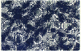 handmade Modern Abstract Blue Ivory Hand Knotted RECTANGLE WOOL&SILK area rug 4' x 6'