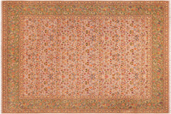 handmade Transitional Grey Green Hand Knotted RECTANGLE 100% WOOL area rug 8' x 10'