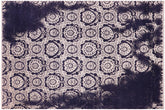 handmade Modern Abstract Blue Beige Hand Knotted RECTANGLE WOOL&SILK area rug 9' x 12'