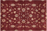 handmade Modern Kafkaz Red Beige Hand Knotted RECTANGLE 100% WOOL area rug 8' x 10'