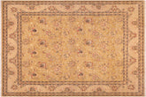 handmade Transitional Gold Gray Hand Knotted RECTANGLE 100% WOOL area rug 8' x 10'