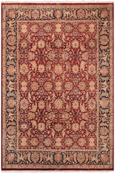 Traditional Claire Red Blue Hand Knotted Area rugs 8 x 10