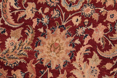 Semi-Antique Claire Red/Blue Wool Rug - 7'11'' x 10'2''