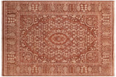 handmade Traditional Tajdar Brown Brown Hand Knotted RECTANGLE 100% WOOL area rug 8x10