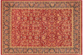 handmade Traditional Design Red Blue Hand Knotted RECTANGLE 100% WOOL area rug 8' x 10'