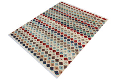 handmade Geometric Moroccan Hi Beige Red Hand Knotted RECTANGLE 100% WOOL area rug 9' x 12'