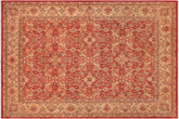 handmade Transitional Lahore Rust Gold Hand Knotted RECTANGLE 100% WOOL area rug 8' x 10'