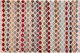handmade Geometric Moroccan Hi Beige Blue Hand Knotted RECTANGLE 100% WOOL area rug 6' x 9'