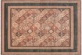 handmade Transitional Green Green Hand Knotted RECTANGLE 100% WOOL area rug 8' x 10'