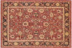 handmade Traditional Kafkaz Orange Blue Hand Knotted RECTANGLE 100% WOOL area rug 9x12
