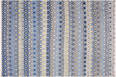 handmade Geometric Moroccan Hi Lt. Blue Ivory Hand Knotted RECTANGLE 100% WOOL area rug 8' x 10'