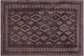 handmade Modern Kilim Brown Gray Hand-Woven RECTANGLE 100% WOOL area rug 7' x 10'