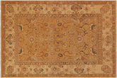 handmade Traditional Antique Gold Tan Hand Knotted RECTANGLE 100% WOOL area rug 9x12