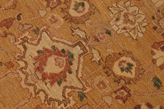 handmade Traditional Antique Gold Tan Hand Knotted RECTANGLE 100% WOOL area rug 9x12
