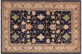 handmade Traditional Kafkaz Blue Beige Hand Knotted RECTANGLE 100% WOOL area rug 9x12
