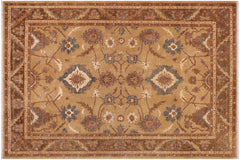 handmade Traditional Kafkaz Gold Gold Hand Knotted RECTANGLE 100% WOOL area rug 9x12