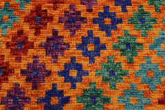 handmade Modern Balouchi Orange Blue Hand Knotted RECTANGLE 100% WOOL area rug 3x5