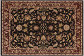 handmade Traditional Kafkaz Black Red Hand Knotted RECTANGLE 100% WOOL area rug 9x11