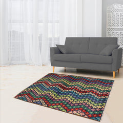 handmade Modern Balouchi Blue Beige Hand Knotted RECTANGLE 100% WOOL area rug 3x5