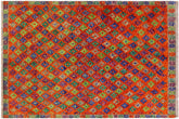 handmade Modern Balouchi Orange Green Hand Knotted RECTANGLE 100% WOOL area rug 5x6