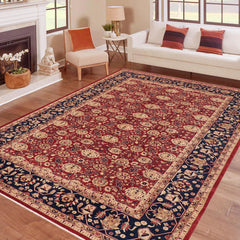 handmade Transitional Kafkaz Red Blue Hand Knotted RECTANGLE 100% WOOL area rug 9' x 12'