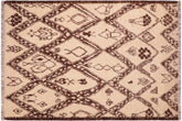 handmade Geometric Moroccan Beige Brown Hand Knotted RECTANGLE 100% WOOL area rug 6' x 9'