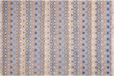handmade Geometric Moroccan Hi Blue Beige Hand Knotted RECTANGLE 100% WOOL area rug 6' x 9'
