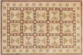 handmade Modern Kafkaz Beige Brown Hand Knotted RECTANGLE 100% WOOL area rug 9' x 12'