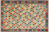 handmade Modern Balouchi Beige Gray Hand Knotted RECTANGLE 100% WOOL area rug 5x7