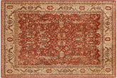 handmade Traditional Kafkaz Rust Beige Hand Knotted RECTANGLE 100% WOOL area rug 9x12