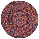 handmade Traditional Kafkaz Red Blue Hand Knotted ROUND 100% WOOL area rug 10' x 10'