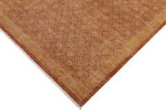 handmade Transitional Kafkaz Brown Tan Hand Knotted RECTANGLE 100% WOOL area rug 8 x 12