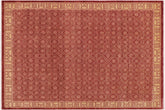handmade Modern Kafkaz Red Tan Hand Knotted RECTANGLE 100% WOOL area rug 9' x 12'